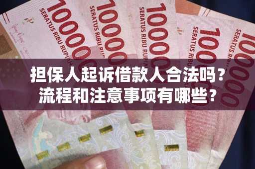 武汉担保人起诉借款人合法吗？流程和注意事项有哪些？