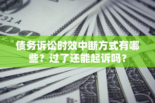 武汉债务诉讼时效中断方式有哪些？过了还能起诉吗？
