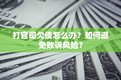 武汉打官司欠债怎么办？如何避免败诉风险？