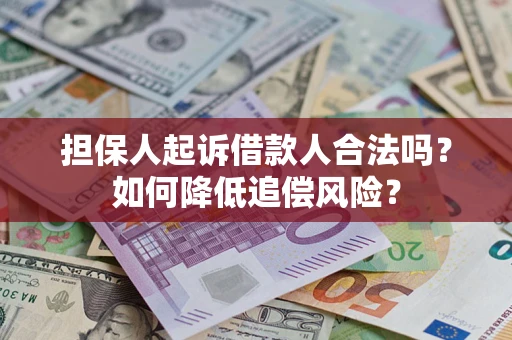 武汉担保人起诉借款人合法吗？如何降低追偿风险？
