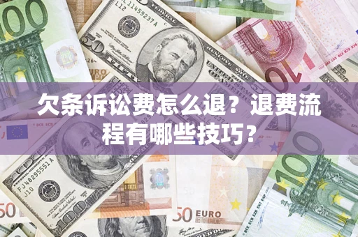 武汉欠条诉讼费怎么退？退费流程有哪些技巧？