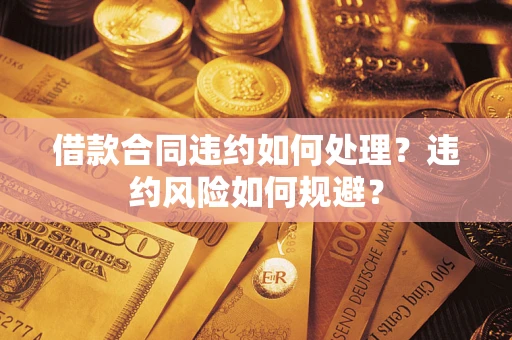 武汉借款合同违约如何处理？违约风险如何规避？