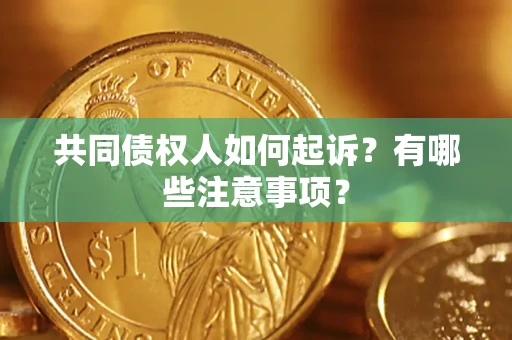 武汉共同债权人如何起诉？有哪些注意事项？