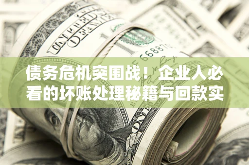 武汉债务危机突围战！企业人必看的坏账处理秘籍与回款实战指南