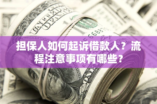 武汉担保人如何起诉借款人？流程注意事项有哪些？
